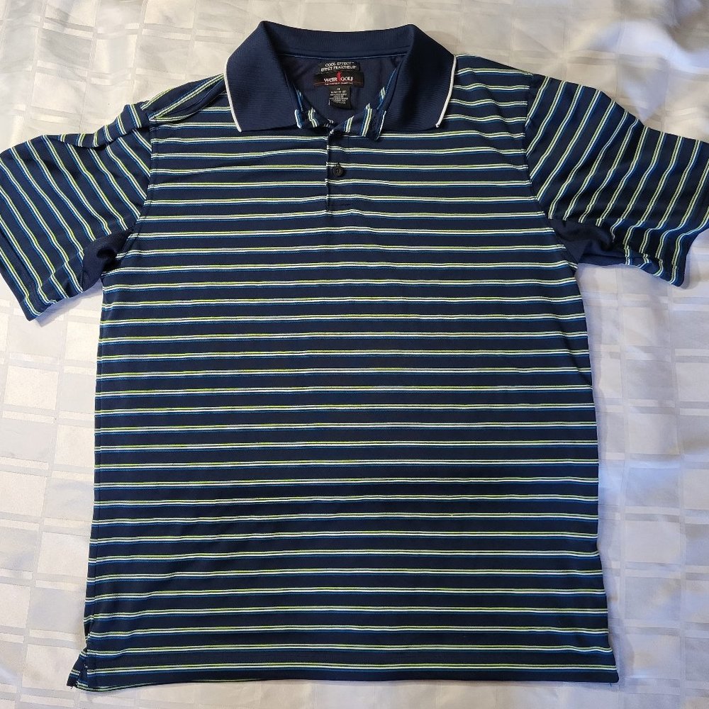 WEIR GOLF POLO SHIRT MEDIUM 40 SPORTS WEAR COOL EFFECT MENS WEAR